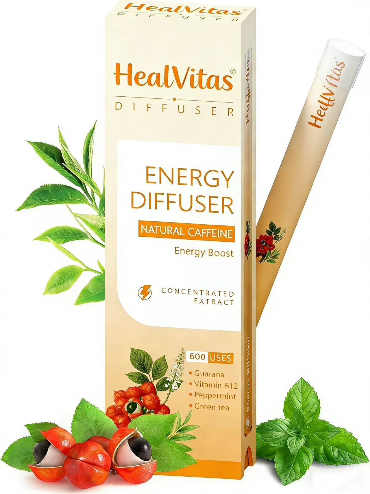 Mullein & Guarana Herbal Diffuser Pen Duo Fresh Breath & Energy Support | 1200 Uses